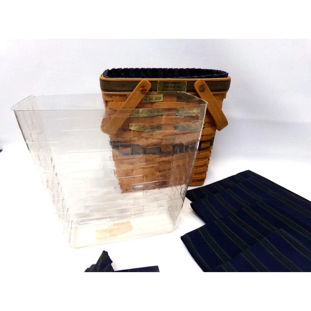Longaberger Collectors Club Membership Basket 1996 Charter Member Liner Protecto